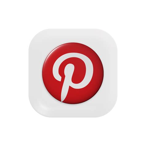 pinterest icon white background, Pinterest icon on white background 42165826 png