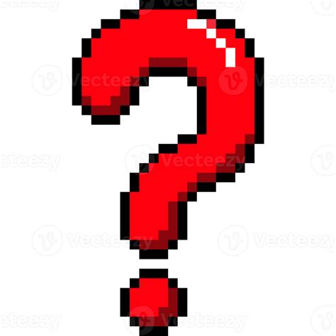 pixel question mark no background, Question mark pixel art