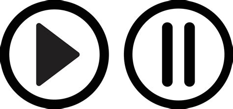play/pause button icon, Play and pause button icon. media player control icon 22187807 vector