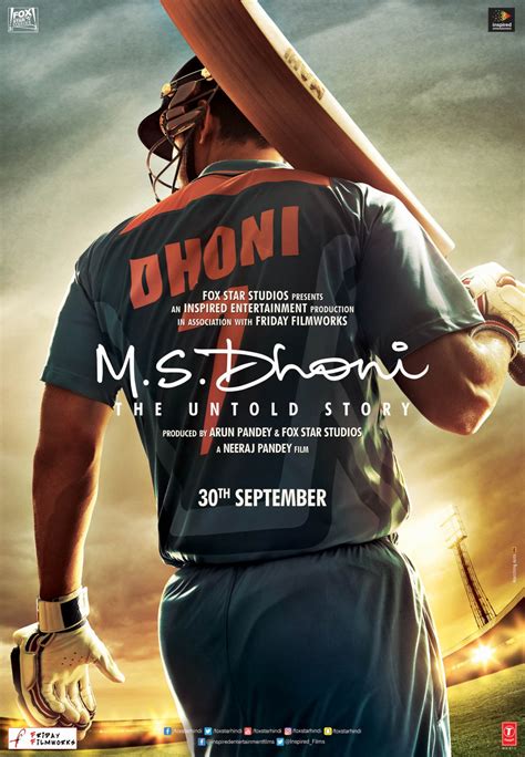 plein M.S. Dhoni: The Untold Story