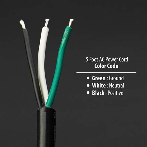 plug in wiring black white green brown 