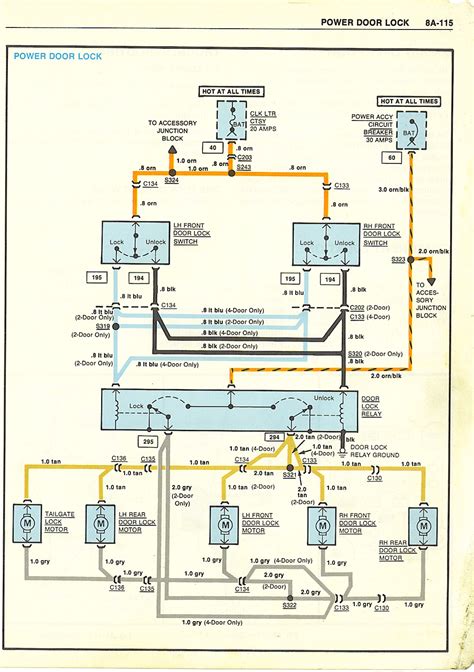 pontiac door lock wiring diagram 