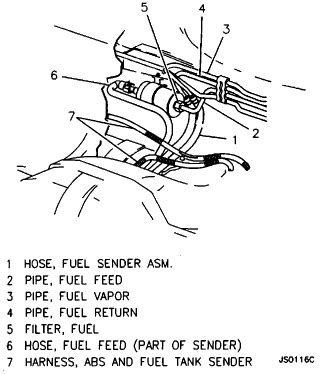 pontiac grand am fuel filter location 