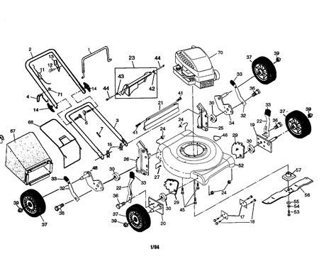 poulan pro 550 push mower parts diagram 