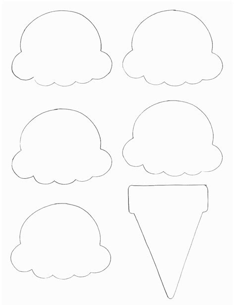 preschool ice cream cone template