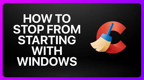 prevent ccleaner from starting with windows, Need some help with ccleaner? how to use ccleaner in windows 10. Ccleaner is not working correctly on windows 10 october 2018 update