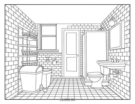 printable bathroom coloring page, Bathroom coloring pages for kids coloring pages