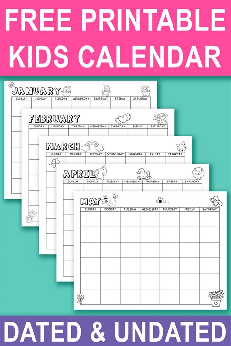 Printable Children S Calendar