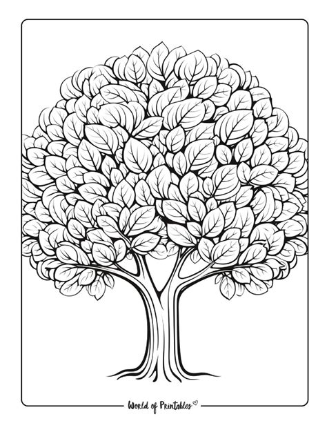 printable coloring pages of trees, Tree coloring pages free printable