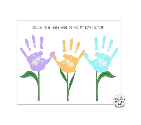 Printable Handprint Flower Template