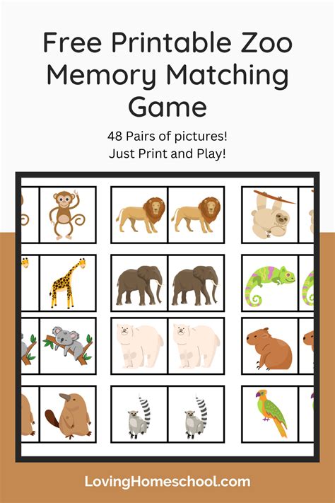 Printable Match Game