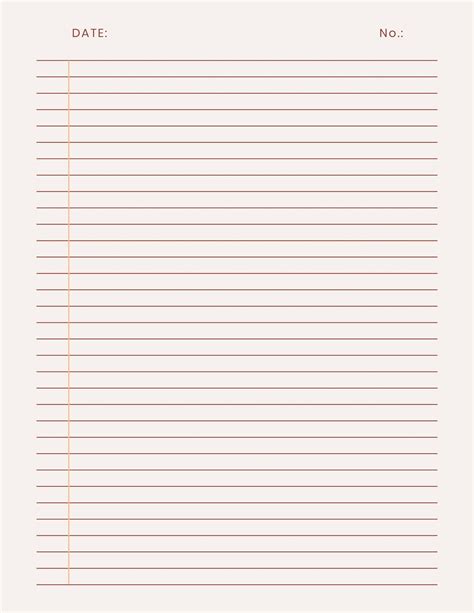 Printable Notebook Template
