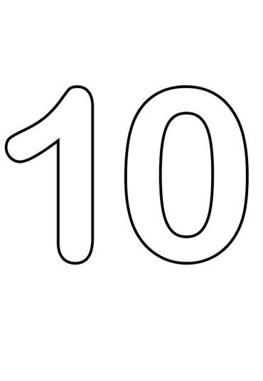 printable number 10 border design, Simple blank number 10 page border