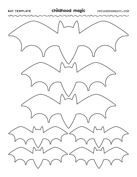 Printable Paper Bat Template