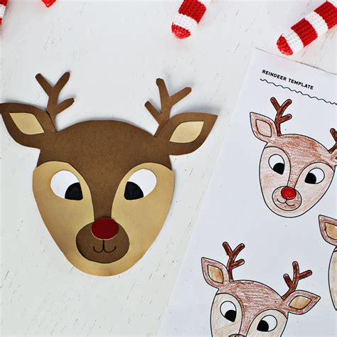 Printable Reindeer Face Template