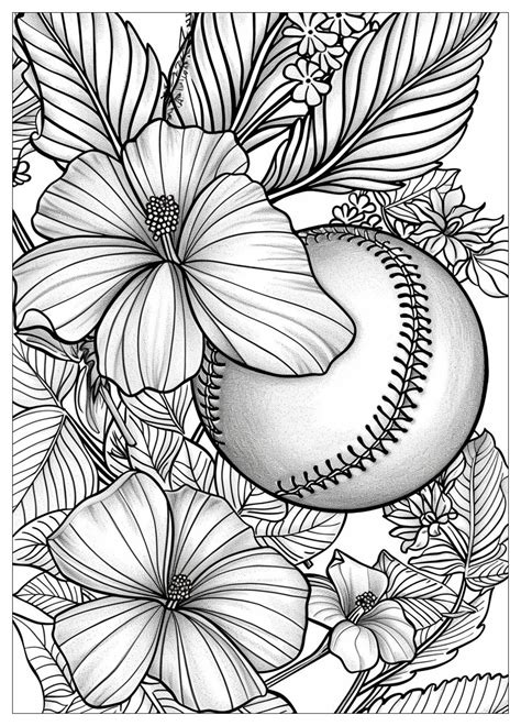 Printable Softball Coloring Pages