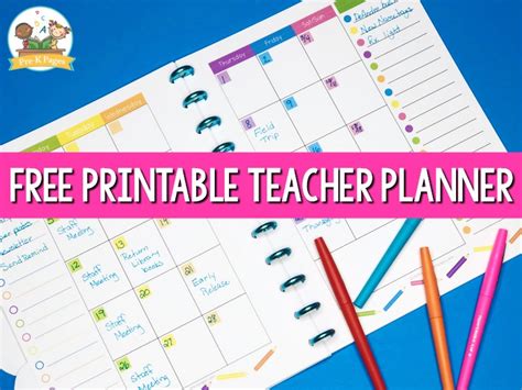 Printable Teacher Planner Pages