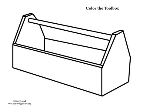 printable tool box coloring page, We extended this fun matching game with a tool box coloring sheet ! i