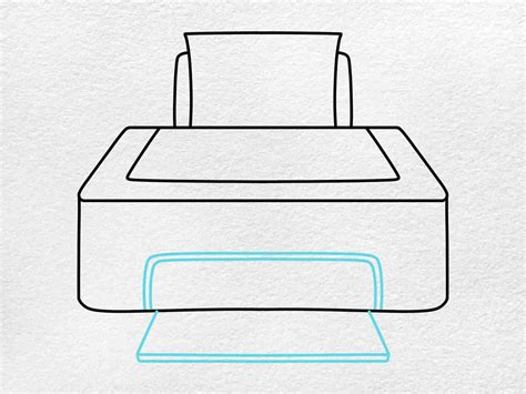 printer drawing with colour, How to draw a laser printer step by step.