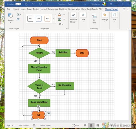 process flow diagram word 