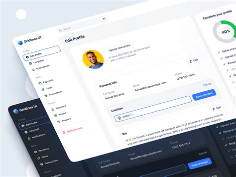 profile pic upload ui, Profile ui on behance