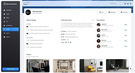 profile template mui react, Materio – free mui react nextjs admin template