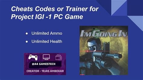 project igi cheats pc, Project igi 1 cheats for pc