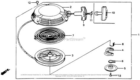 pull start engine diagram 