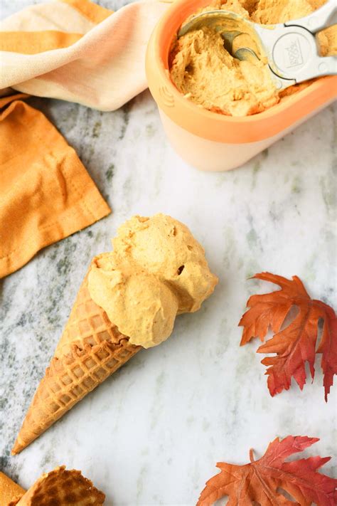 pumpkin ice cream cone