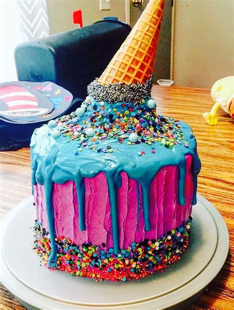 purple ice cream cake