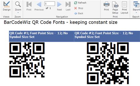 qr code barcode wiz, Keeping a constant size of qr code 2d barcodes