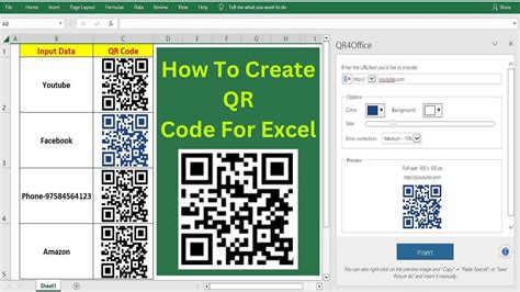 qr code font for excel, How to create qr code for excel