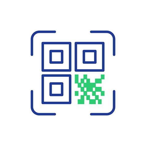 qr scanner icon blue, Qr generic blue icon