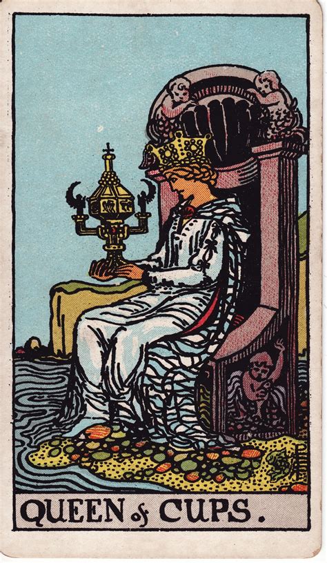 queen of cups card, Queen cups tarot cards card meaning astrology car. Queen of cups tarot car meaning