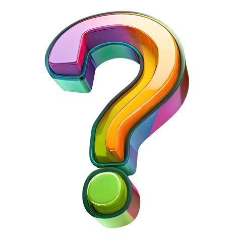 question mark 3d no background, Premium photo