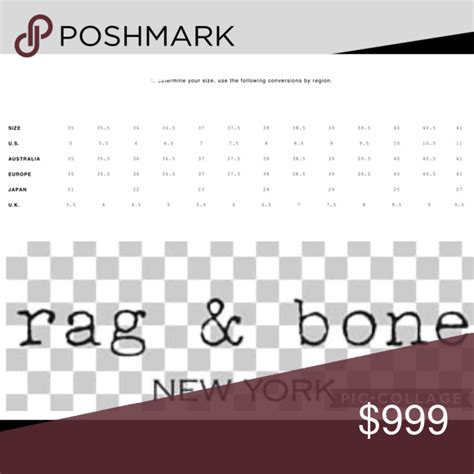 Rag And Bone Sizing Chart