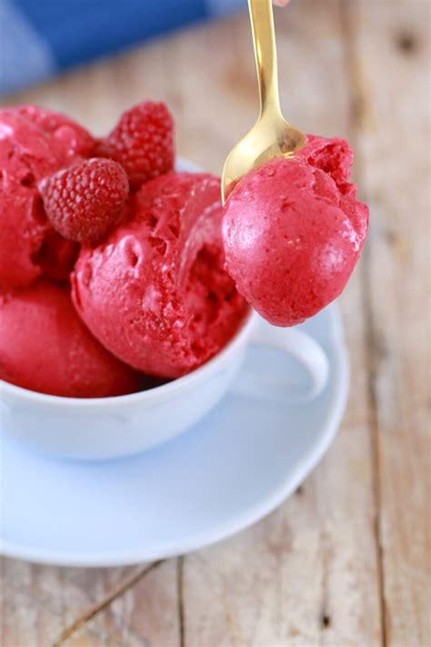 raspberry sorbet recipe without ice cream maker