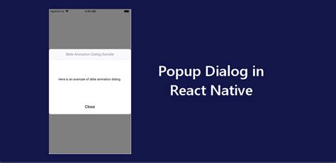 react native popup message, React native modal animation popup example with overlay