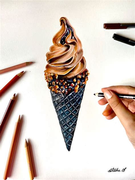 realistic ice cream drawing