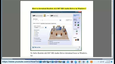 realtek hd audio alc887 driver, Realtek alc887 sound driver. Realtek alc887 device