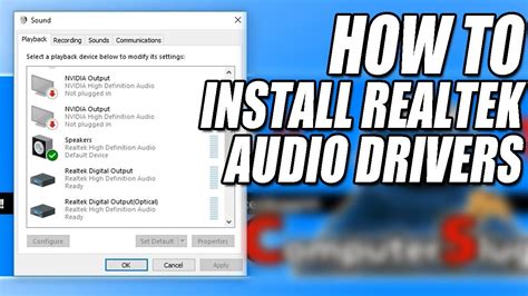 realtek hd audio driver install, Fix 
