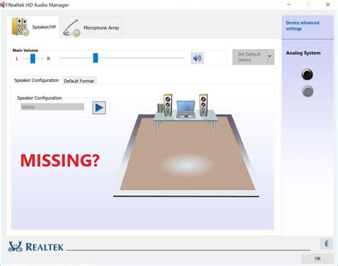 realtek hd audio gone, How to show again the realtek audio for windows 10