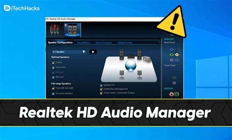 realtek hd audio manager console, Realtek hd audio manager for windows 11: download and install