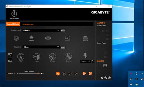 realtek hd audio manager gigabyte, How to use equalizer in gigabyte realtek hd audio manager
