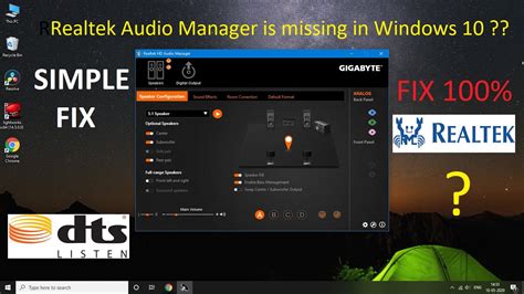 realtek hd audio manager missing in windows 10, #realtek fix realtek hd audio manager missing from windows 10 || simple