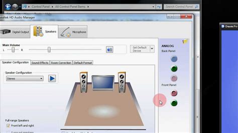 realtek high definition audio speakers, Realtek high definition audio control panel