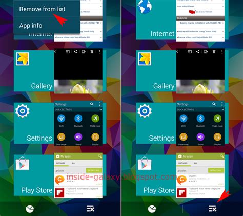 recently used apps on samsung, Inside galaxy: samsung galaxy s5: how to use the recent apps button in. Recent apps samsung galaxy close s5 android button app use kitkat