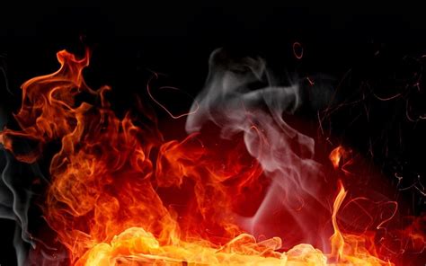 red and black fire background, Download a fire burning on a black background