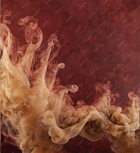 red and brown smoke background, Premium photo