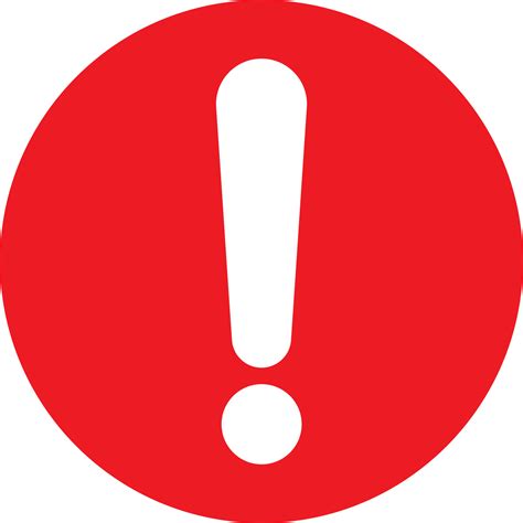 red circle exclamation mark, White exclamation mark symbol on red circle stock vector